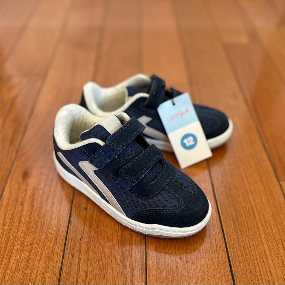 Cat & Jack Blue and White Velcro Sneakers NWT